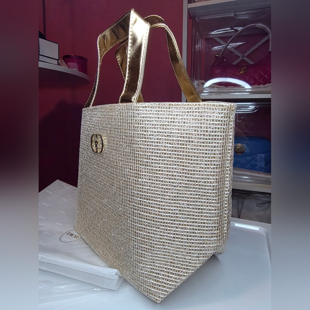NEW Dior Parfums 2025 Gold Tote Bag! - Picture 9 of 14
